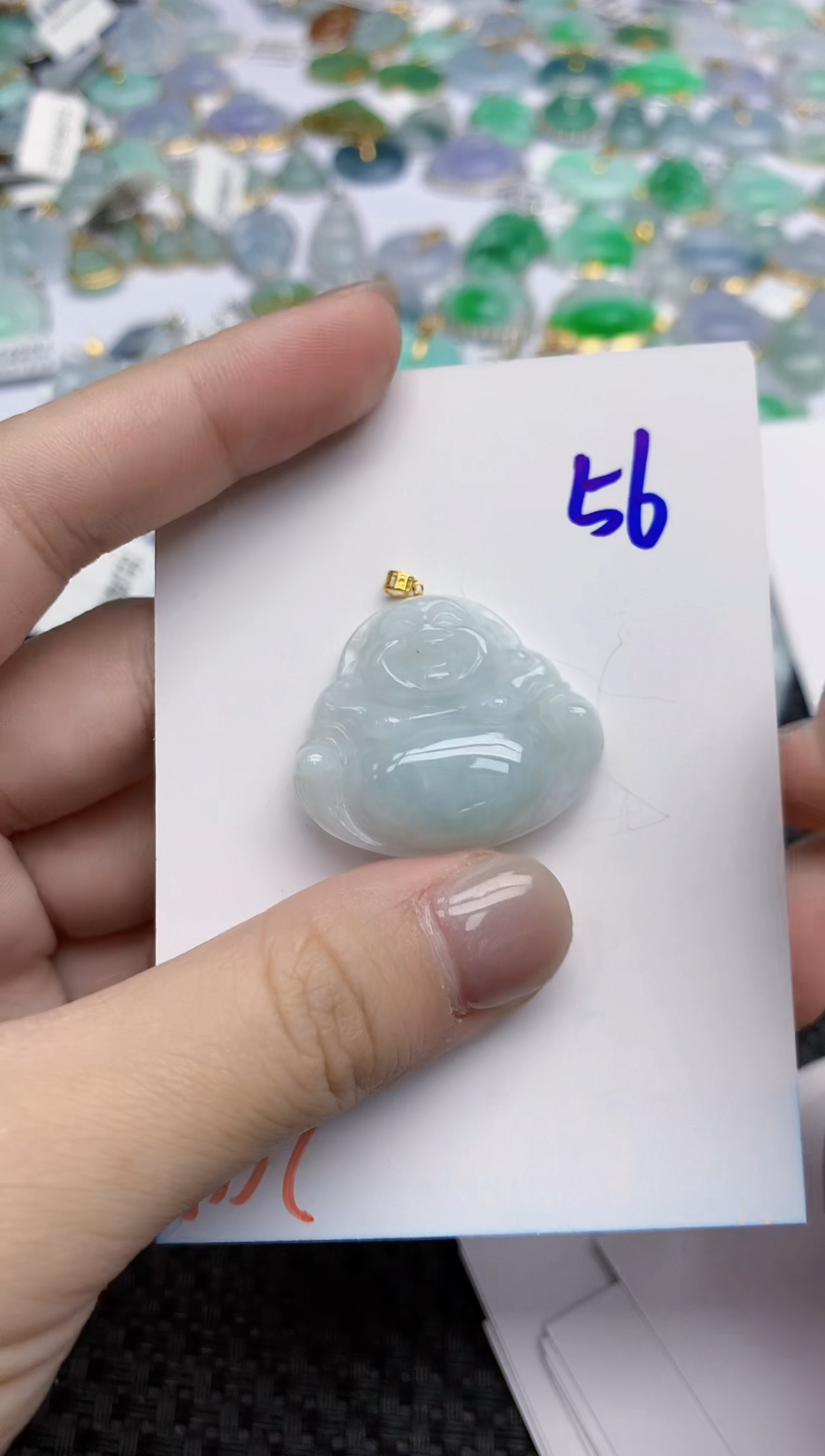 【闪购商品】翡翠颈饰18K金镶嵌天然翡翠A货