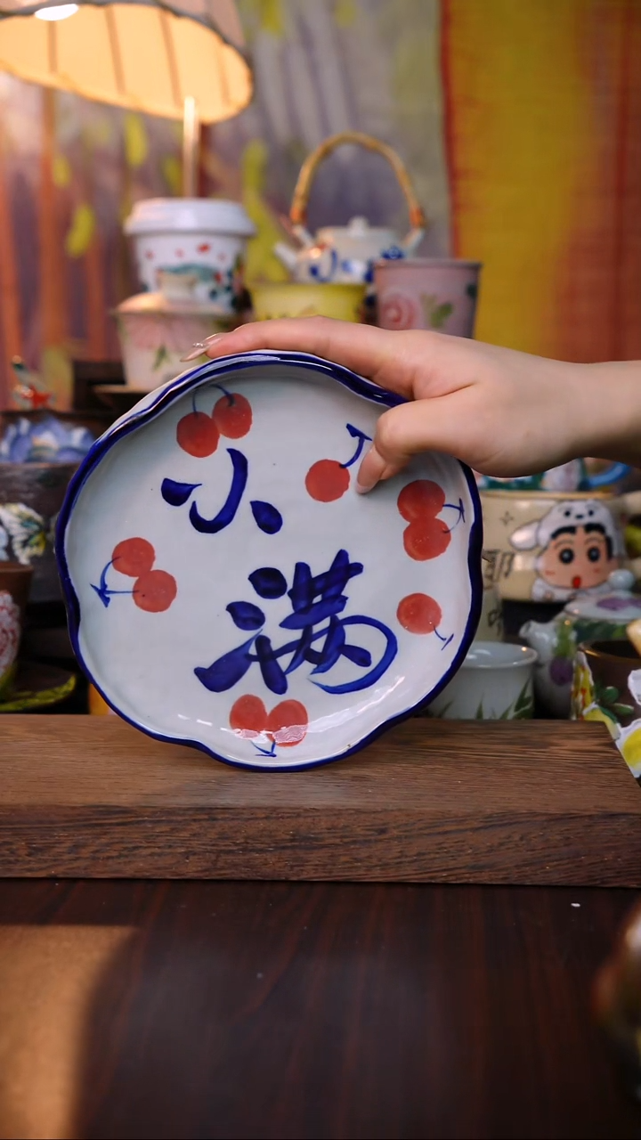 杯子陶泥垚手作 景德镇手工手绘陶瓷器物