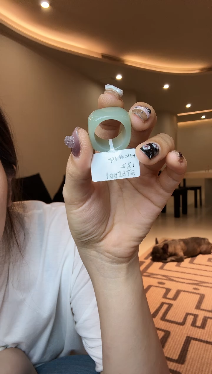 【闪购商品】和田玉戒指未镶嵌14码且末蓝