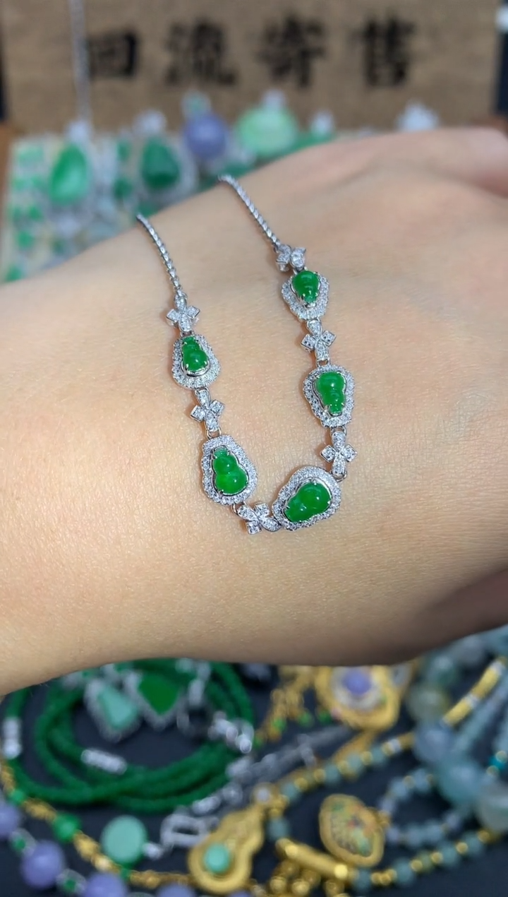 【闪购商品】翡翠颈饰18K金镶嵌407-中国好珍宝