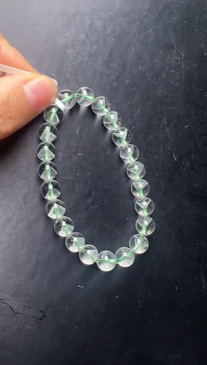 未镶嵌手串水晶翠幽灵手串8mm+ JP57058 