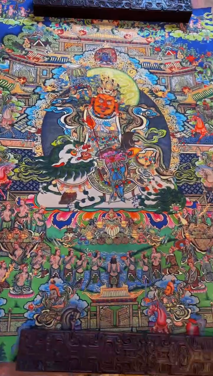 装裱画精品手绘唐卡链接--A099