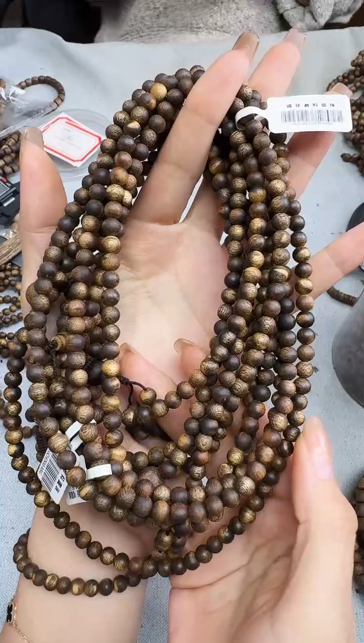 沉香手串0614张勺子圆珠多圈多样性发一