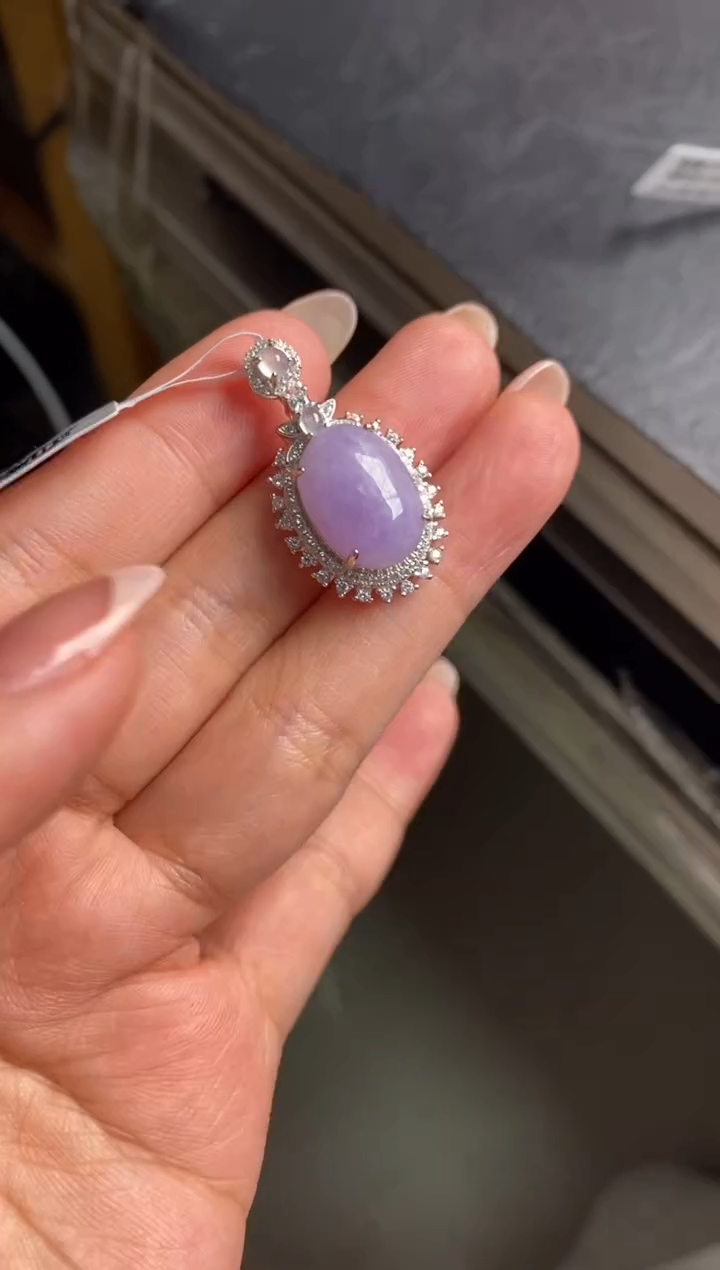 银S925镶嵌戒指翡翠天然A货翡翠