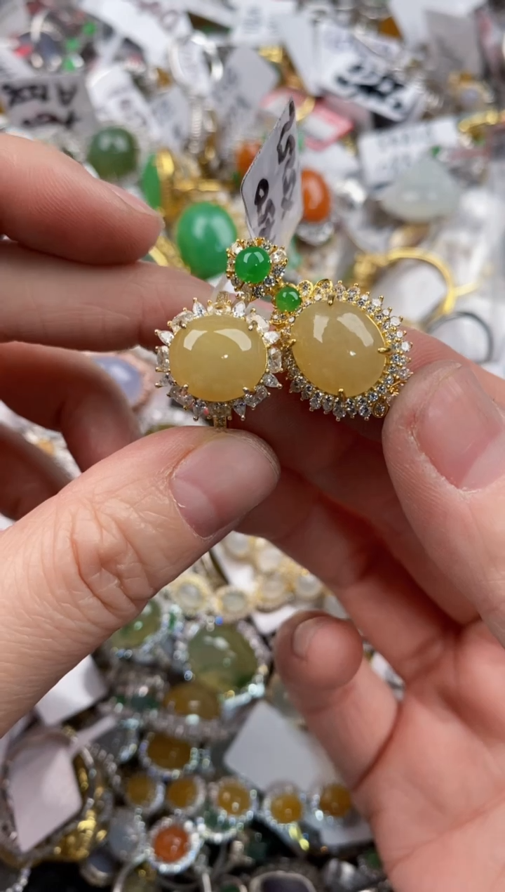 银S925镶嵌戒指翡翠11-11 -11  9