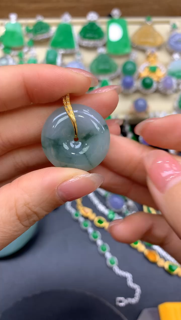 【闪购商品】翡翠颈饰18K金镶嵌223-中国好珍宝