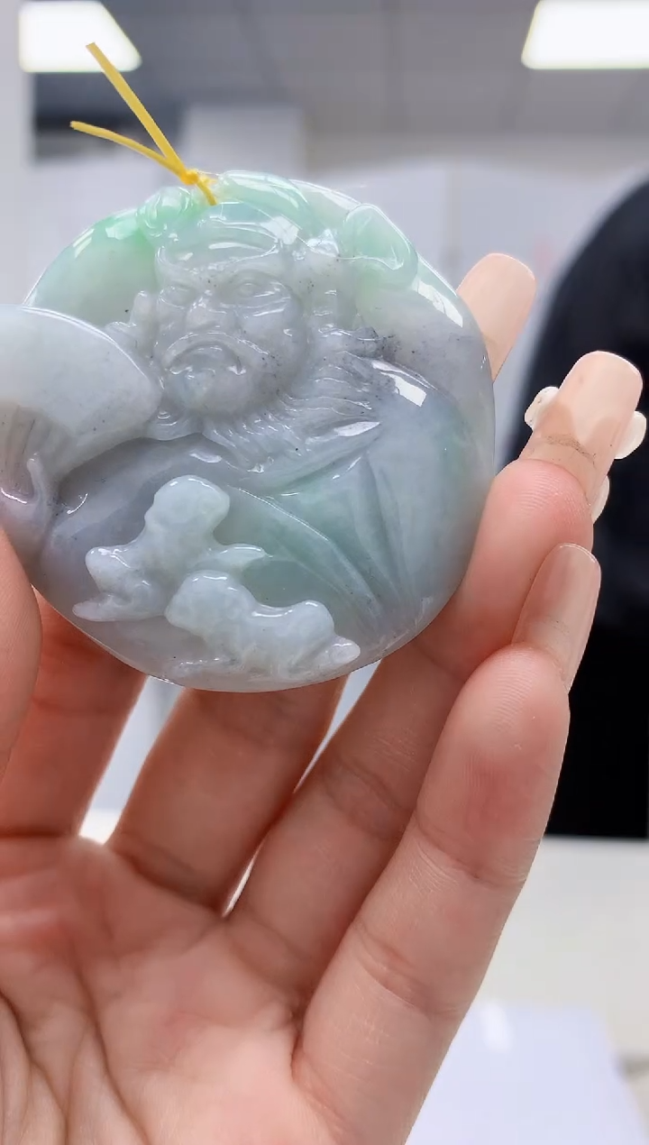 【闪购商品】定制翡翠未镶嵌5153lr-毛货挂件34