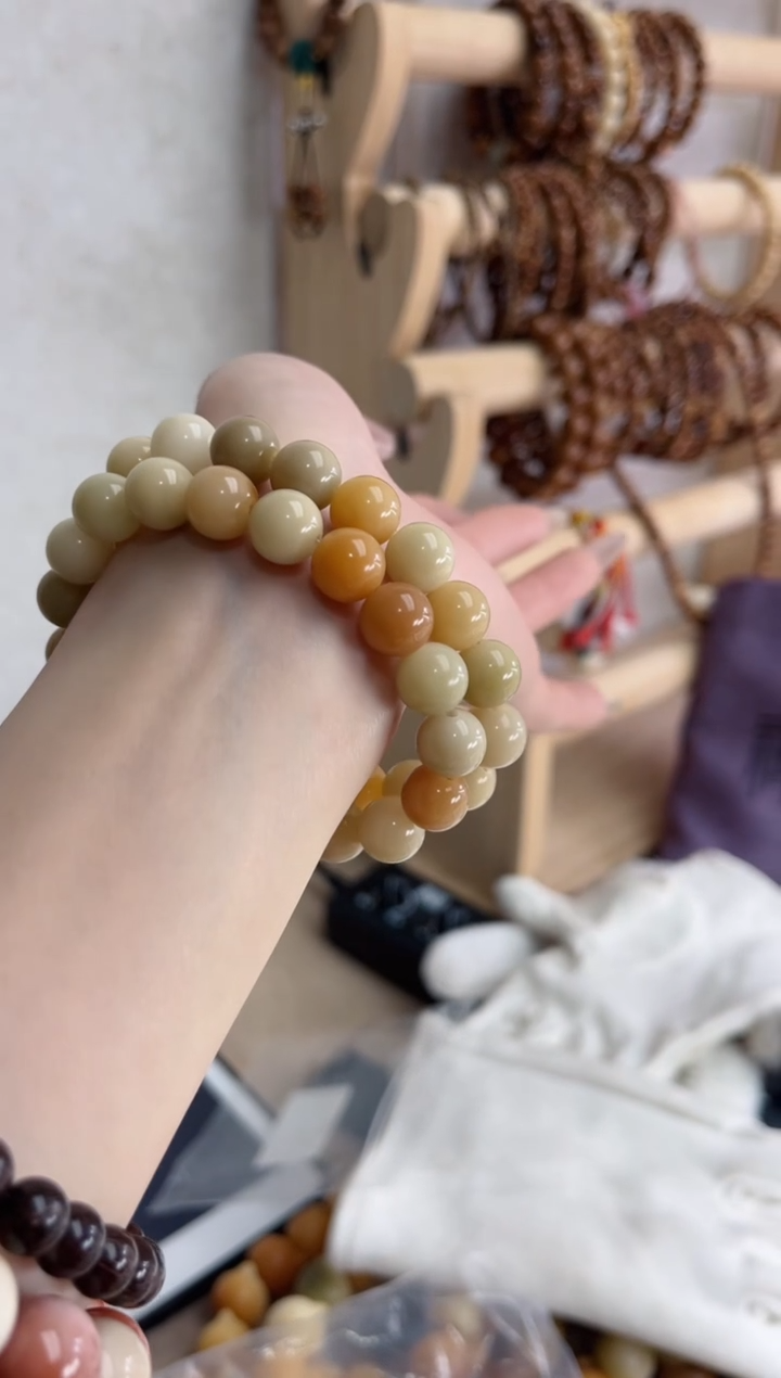 【闪购商品】菩提根/象牙果手串e21干磨彩豆圆珠10双圈