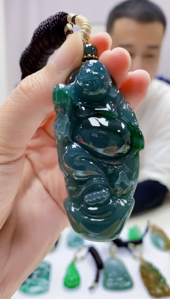 定制翡翠未镶嵌4898zm-毛货挂件佛公145