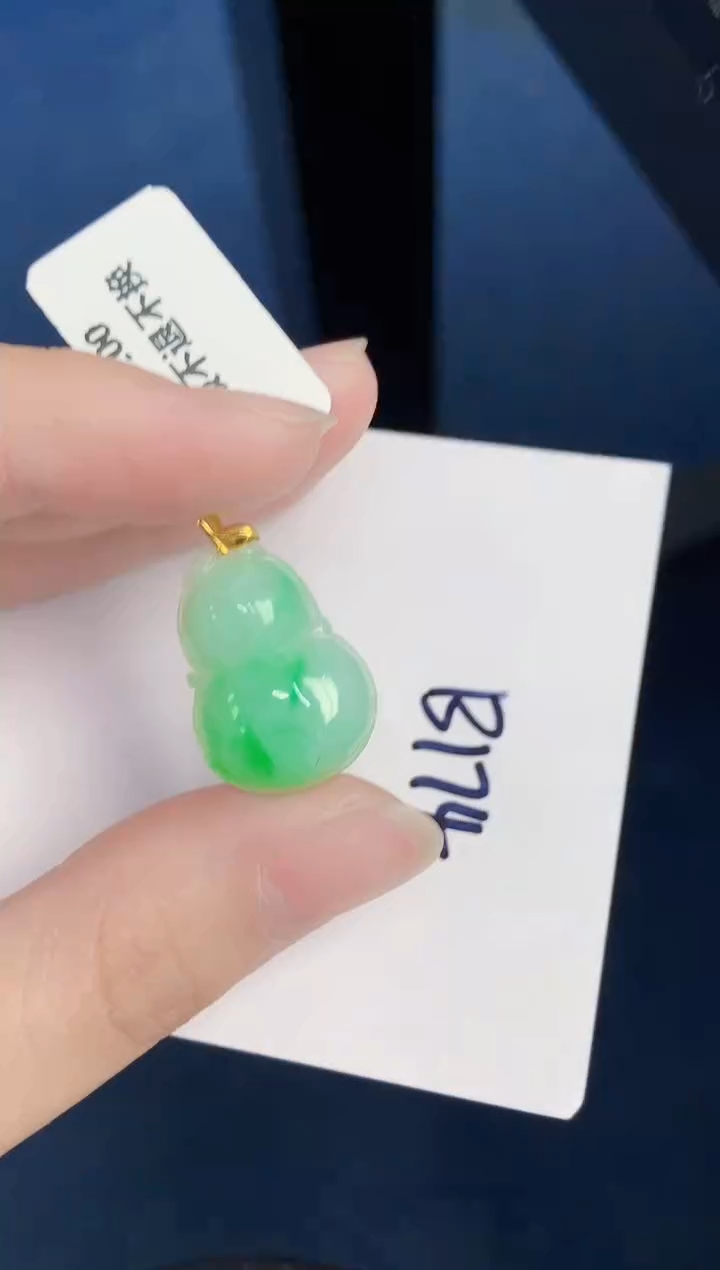 翡翠18K金镶嵌颈饰000000000