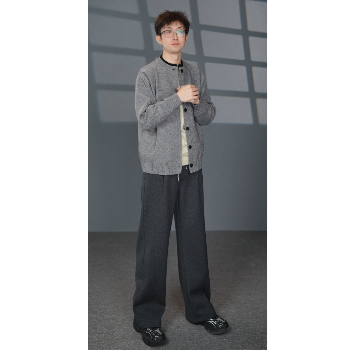 冬季加厚加绒阔腿弯刀裤宽松休闲裤抽身卫裤时尚百搭宽松长裤