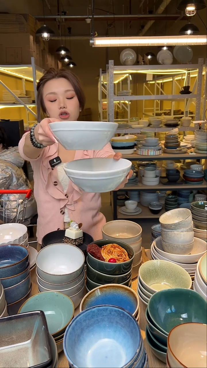 瓷185【瑕疵】外贸尾货窑变釉下彩