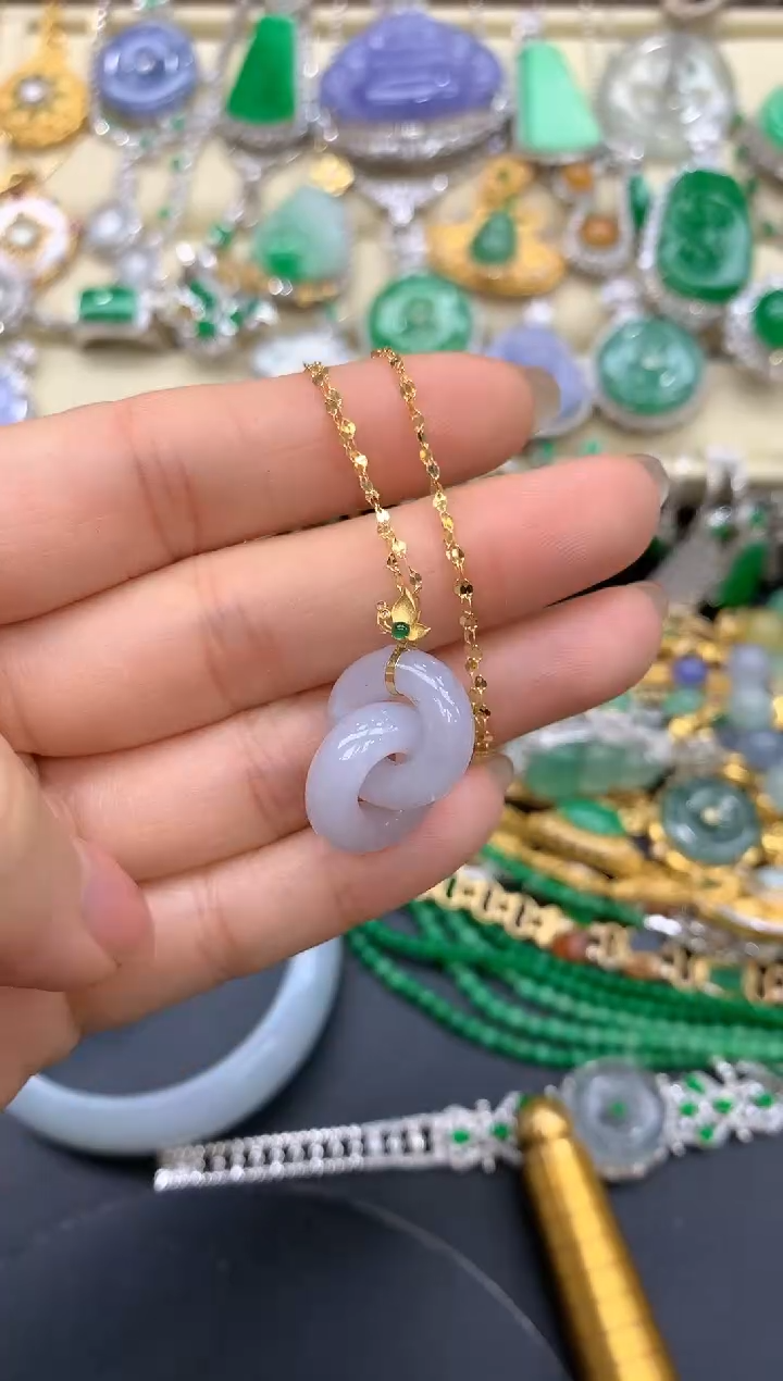 【闪购商品】翡翠颈饰18K金镶嵌272-中国好珍宝