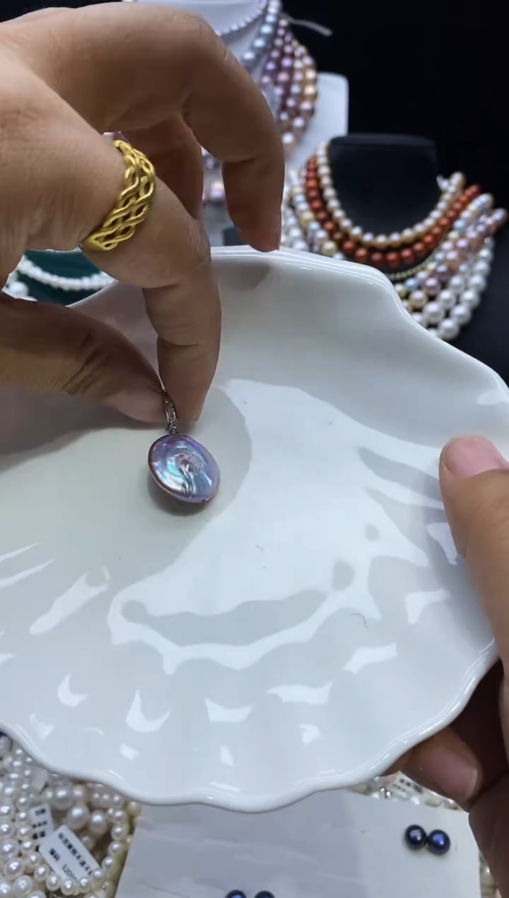 淡水珍珠未镶嵌吊坠(不含链)珍珠吊坠