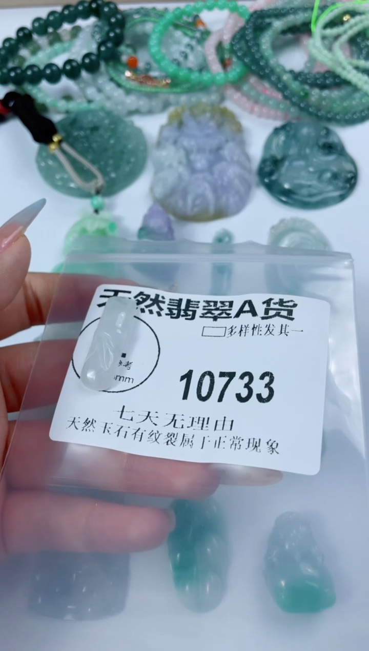 翡翠未镶嵌颈饰10733