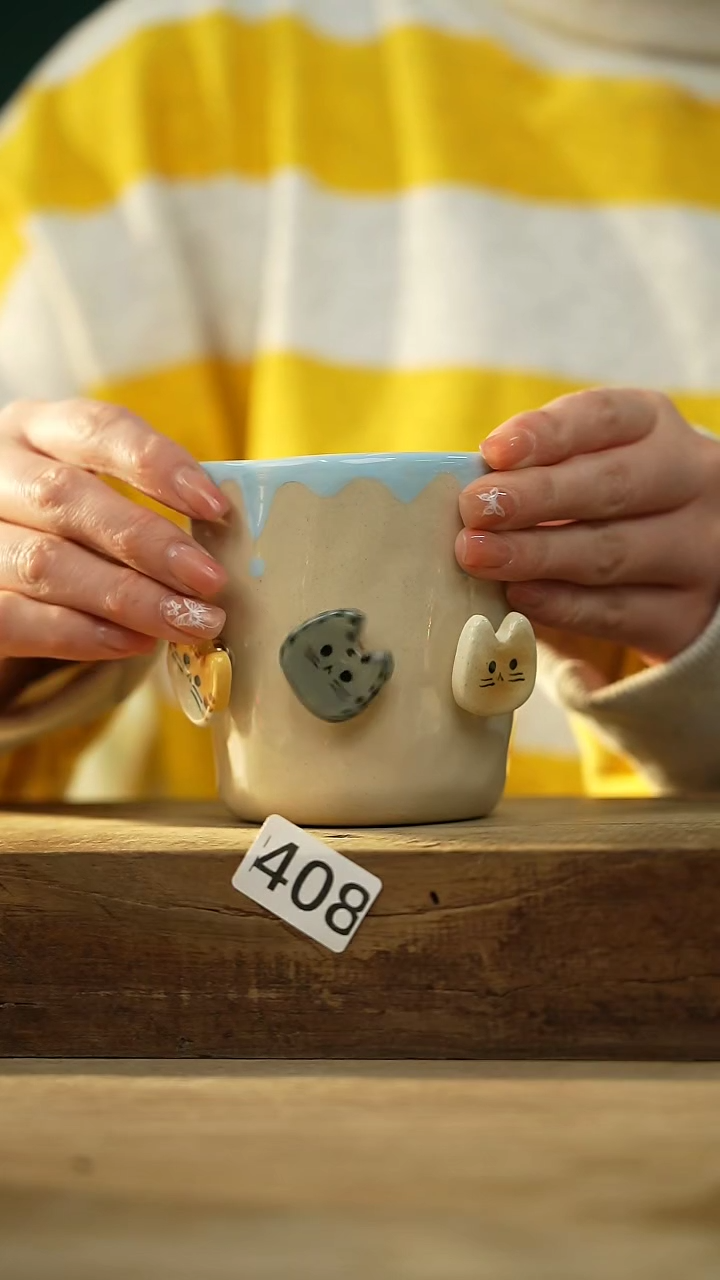 【闪购商品】瓷片新品！设计师手捏转纽小猫系列