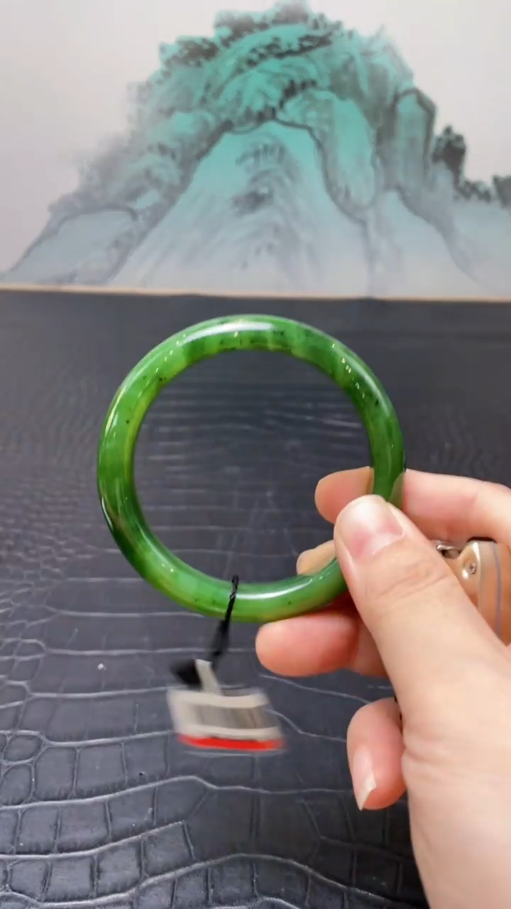 未镶嵌手镯和田玉（碧玉）喵*57+