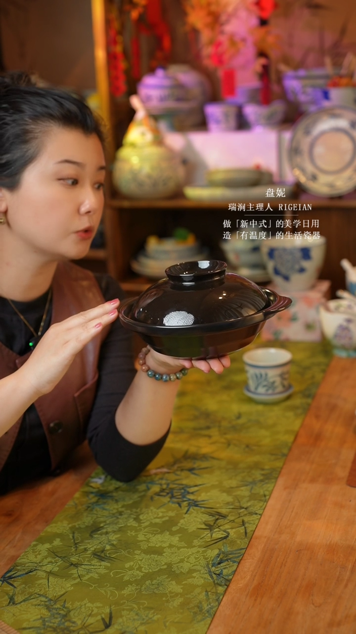 【闪购商品】陶瓷可明火@J108@-黑色砂锅1