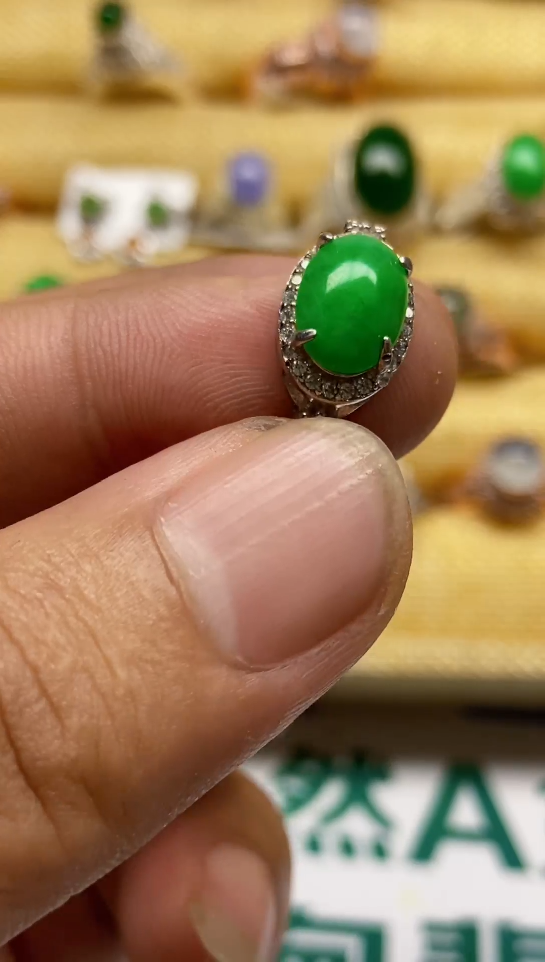 【闪购商品】翡翠戒指银S925镶嵌0000