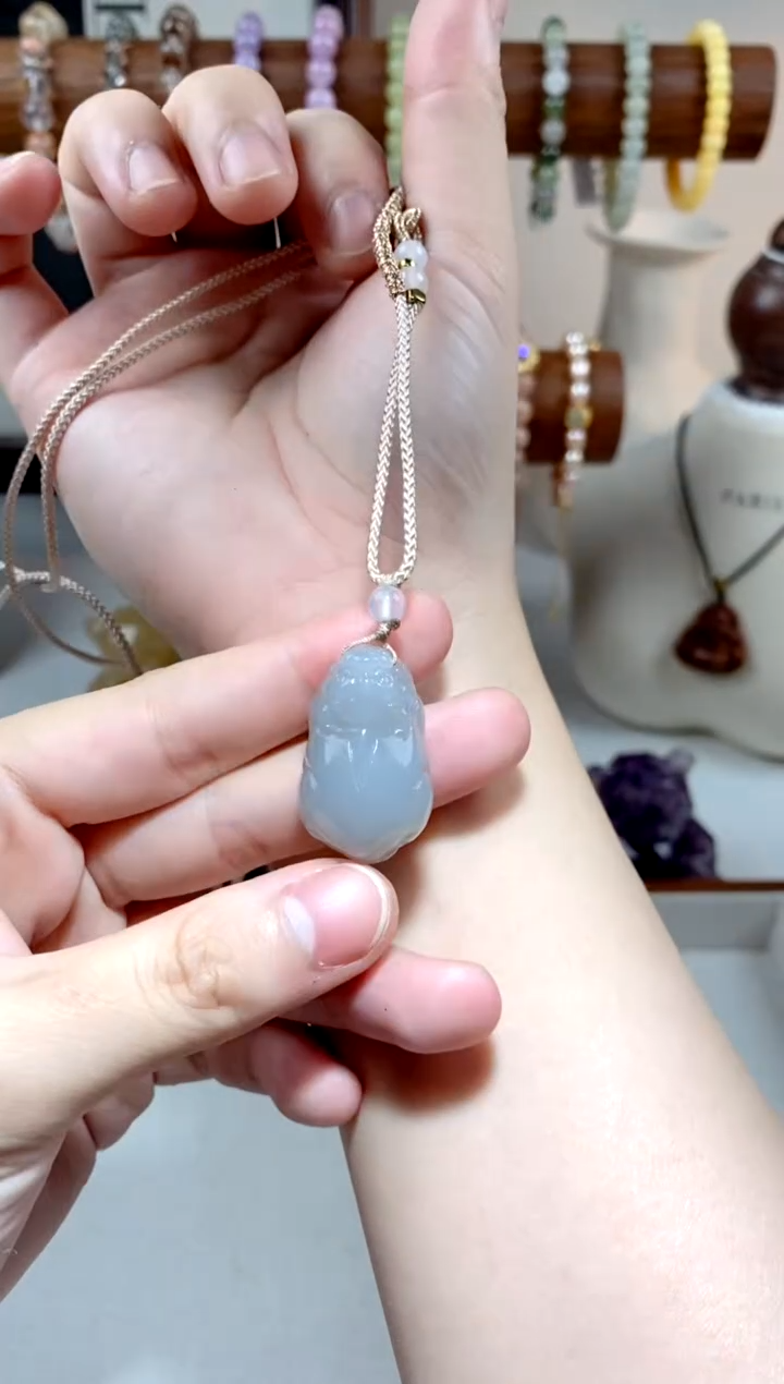 【闪购商品】和田玉颈饰未镶嵌貔貅烟紫