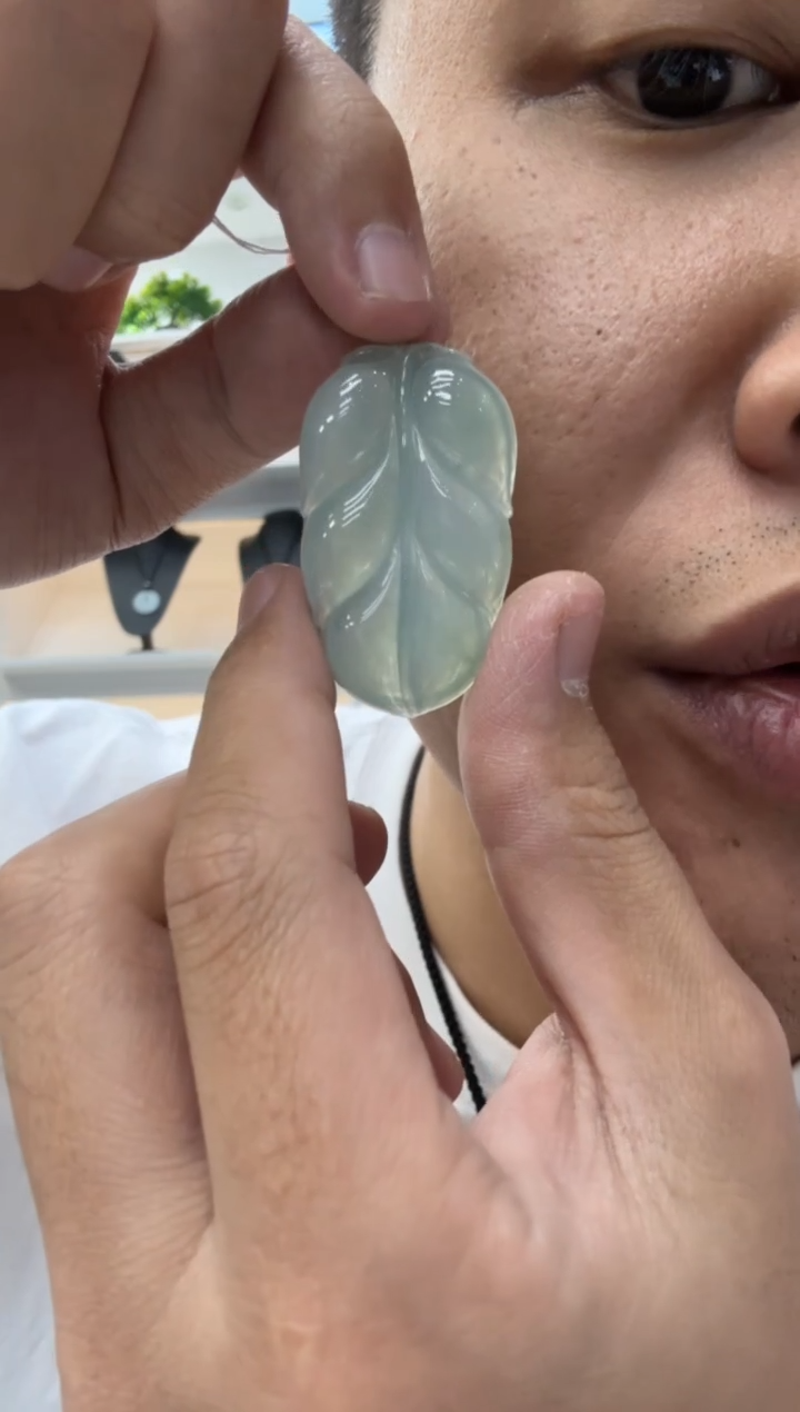 颈饰未镶嵌翡翠天然翡翠A货孤品一件