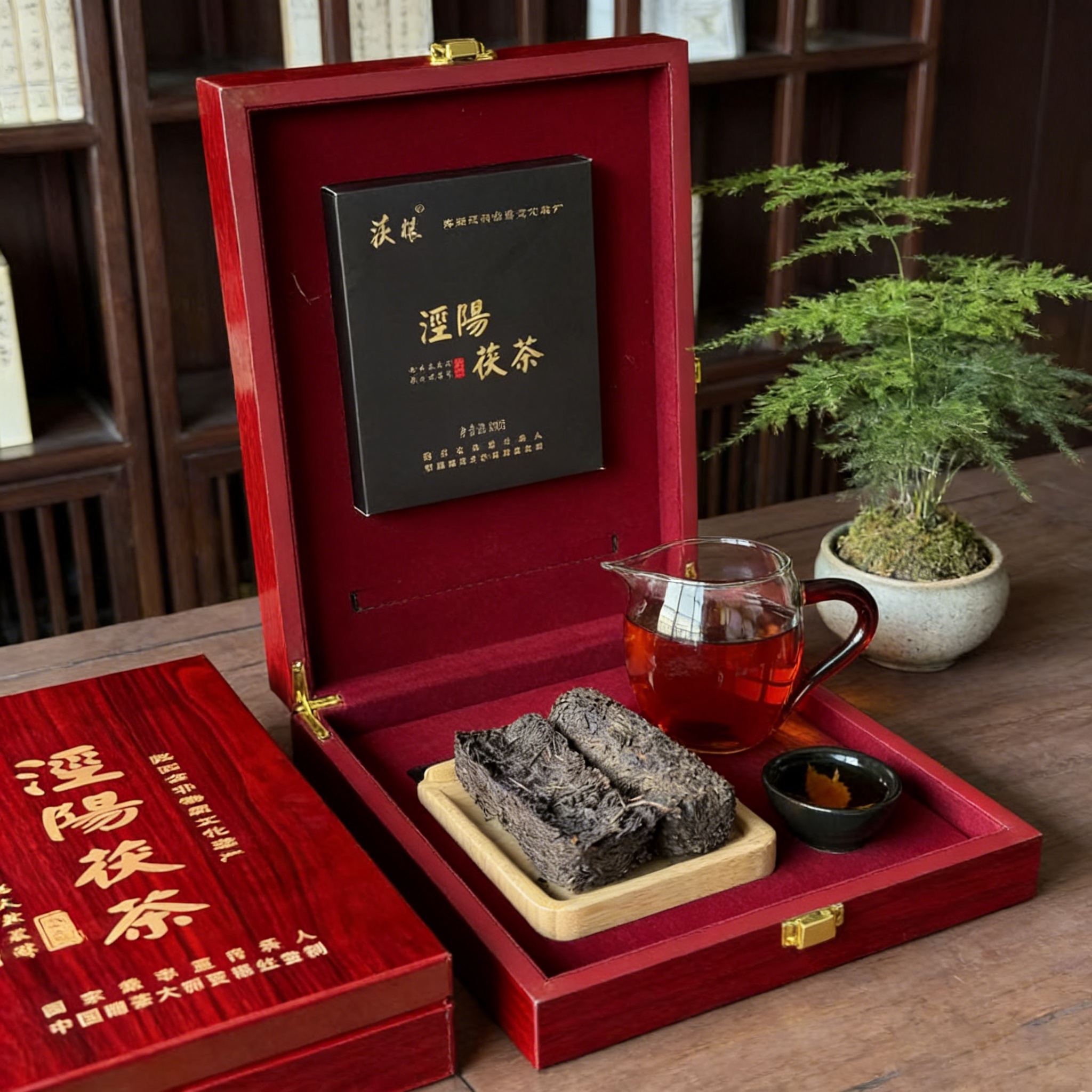 茯根記 【金府】泾阳茯茶 商务好礼  纯手工筑制 纯天然发酵