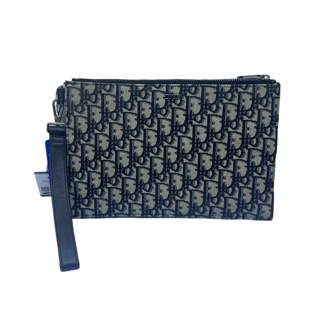 95新 DIOR/迪奥 迪奥//经典老花刺绣经典手拿包（135）时尚奢侈小号