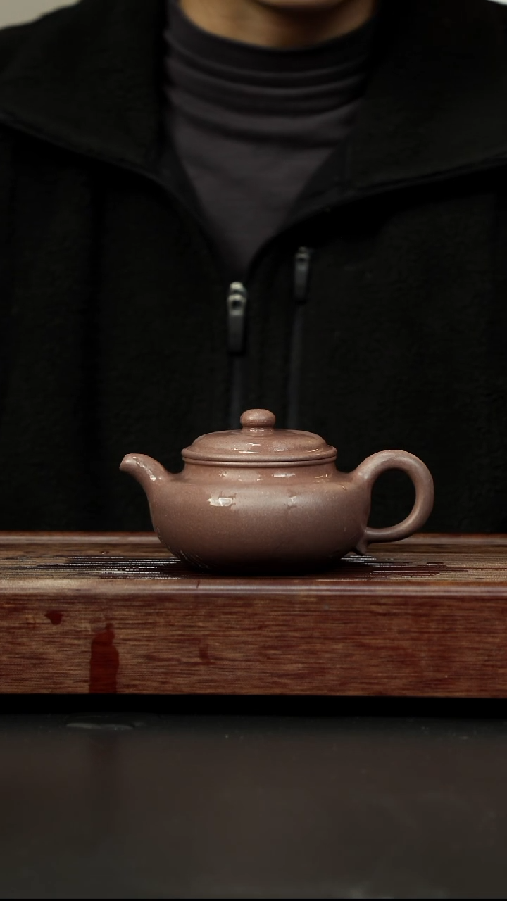 紫砂茶壶桃花泥 仿古 微瑕