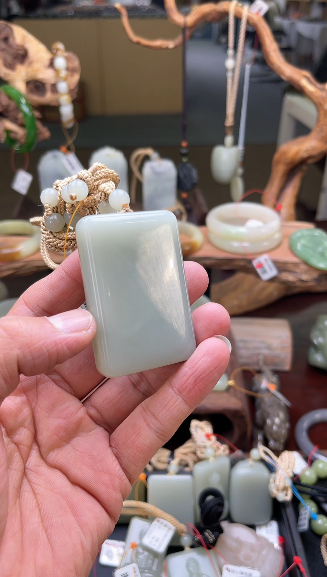 【闪购商品】和田玉吊坠未镶嵌且末迪克兰 无事牌A+31411