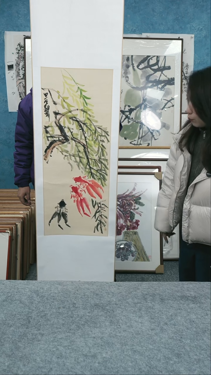 【闪购商品】国画160*40本土老师卷轴