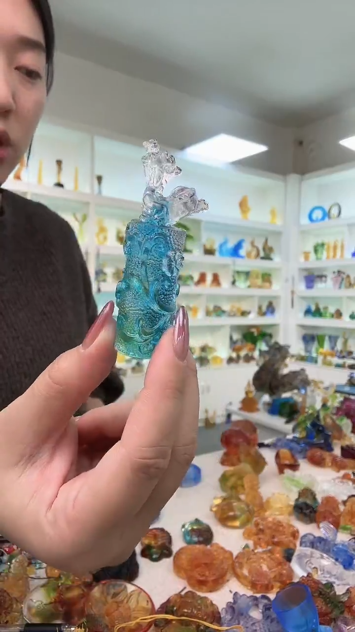 手工艺品琉璃小龙印