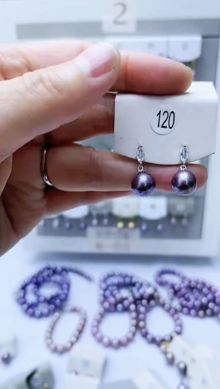 【闪购商品】淡水珍珠耳饰银S925镶嵌120