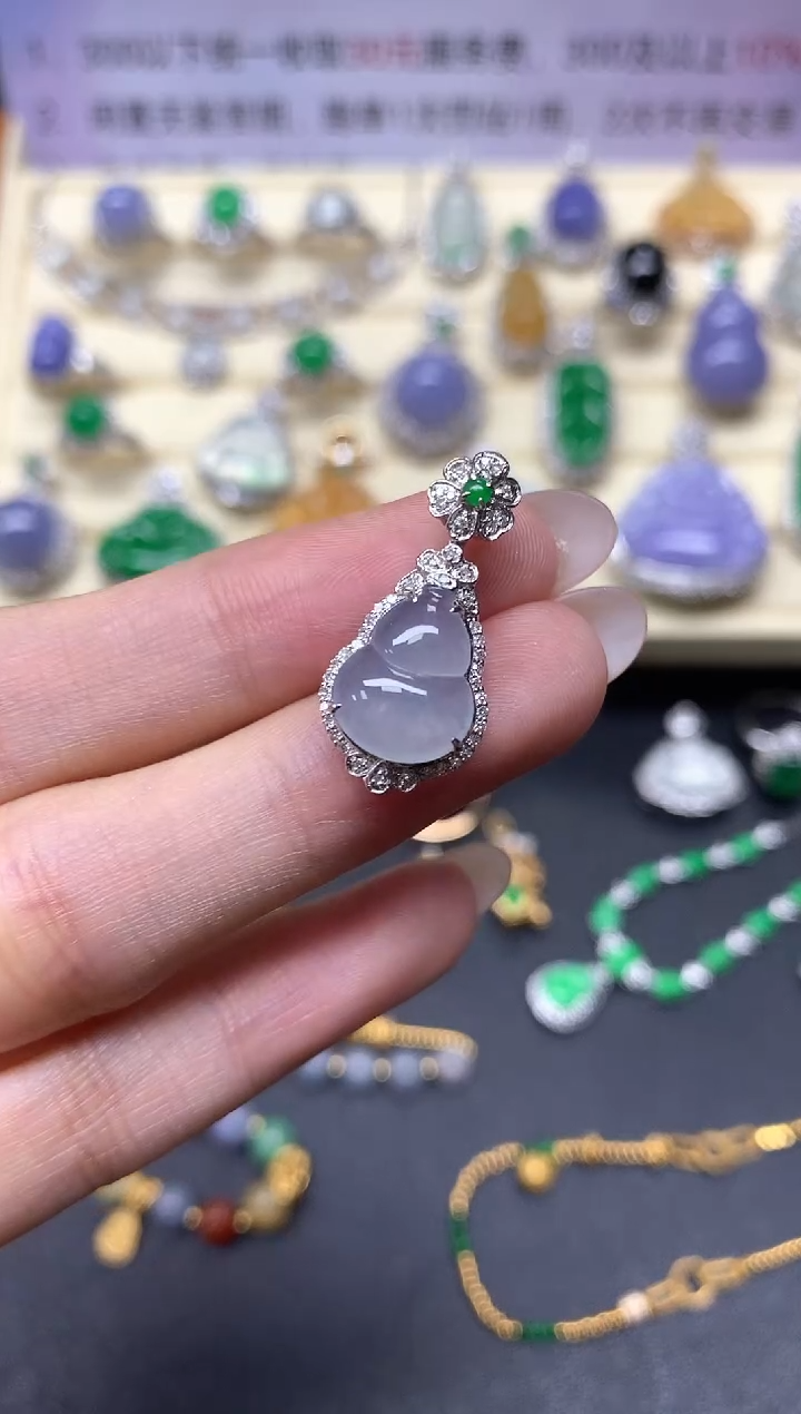 【闪购商品】翡翠18K金镶嵌吊坠(不含链)吊坠|2500+250