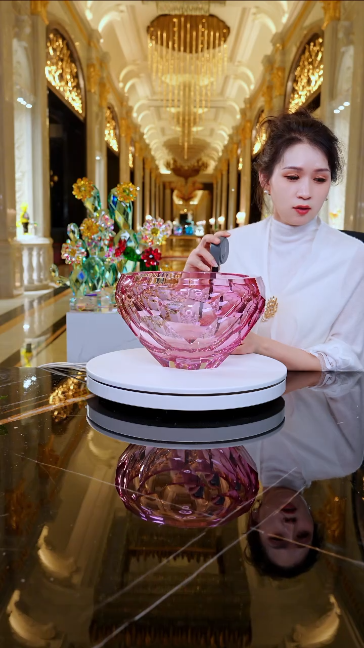 摆件YB00427琉璃艺术果碗 