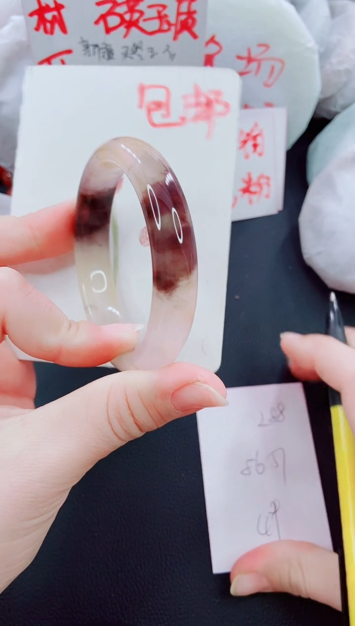 【闪购商品】石英质玉手镯未镶嵌L88-56/57