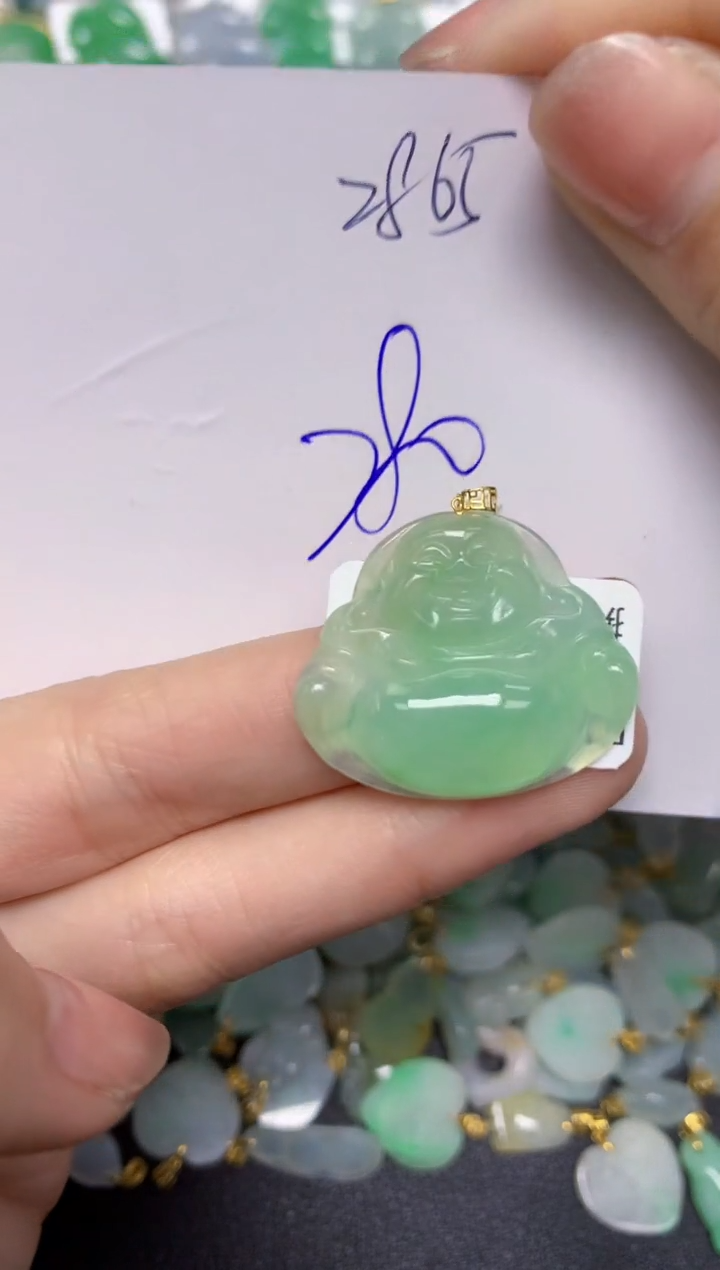 【闪购商品】翡翠颈饰18K金镶嵌 天然翡翠A货