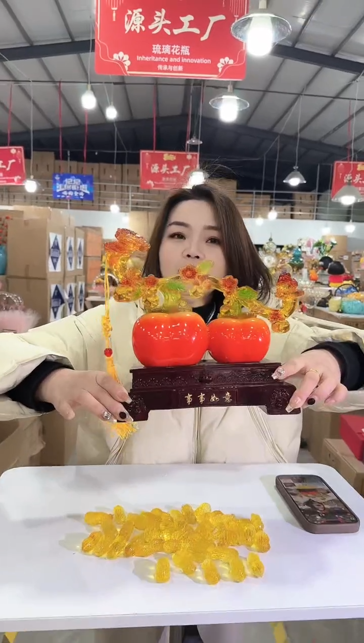 【闪购商品】玻璃于清花器D-早56