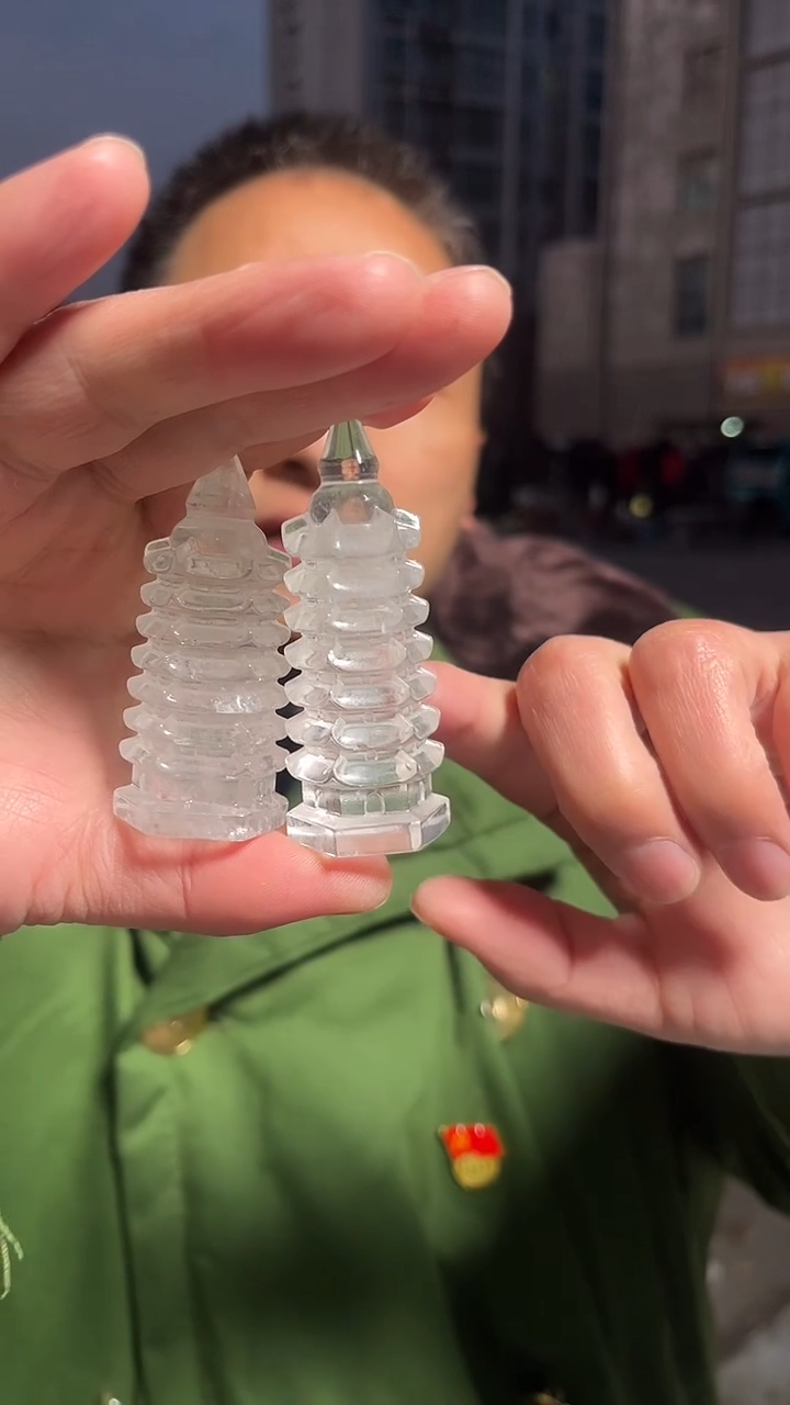 【闪购商品】水晶把玩未镶嵌天然七层文昌塔多样性发一