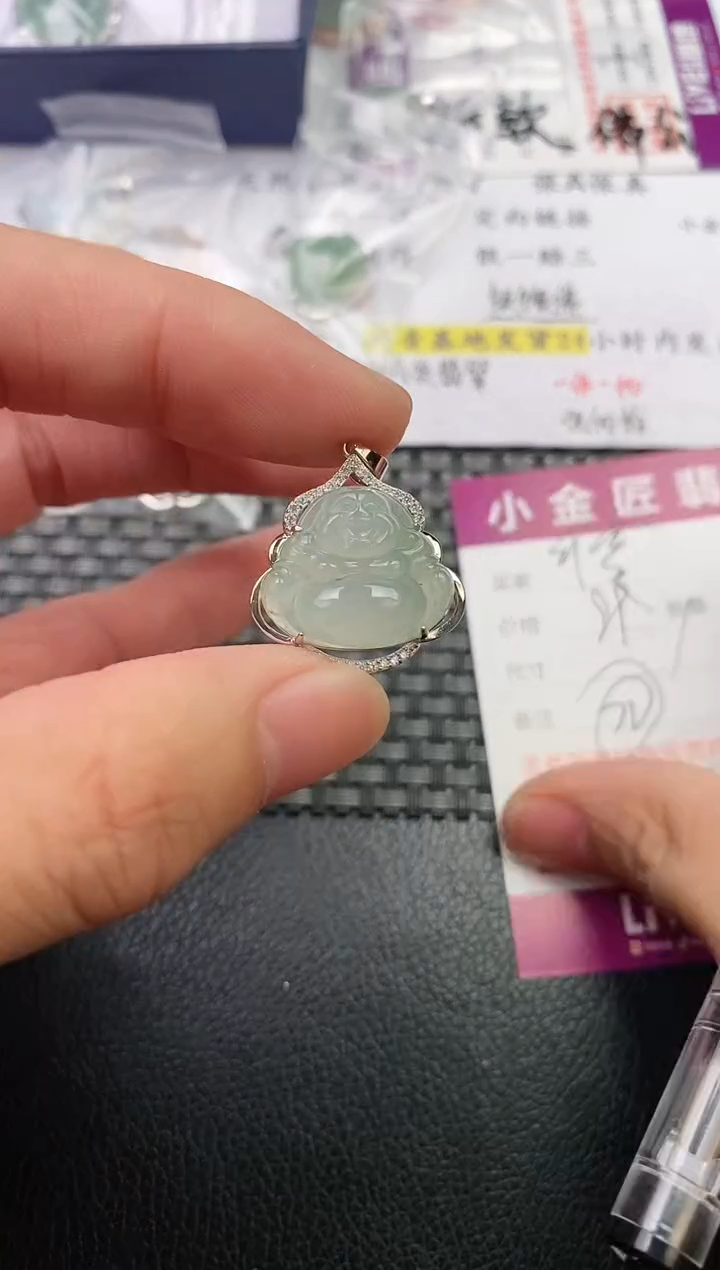 翡翠银S925镶嵌颈饰·
