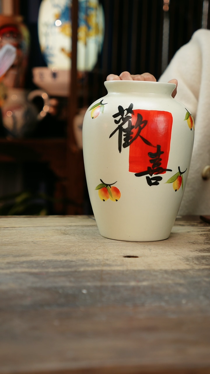 【闪购商品】瓷片景德镇纯手工釉下彩精品花瓶