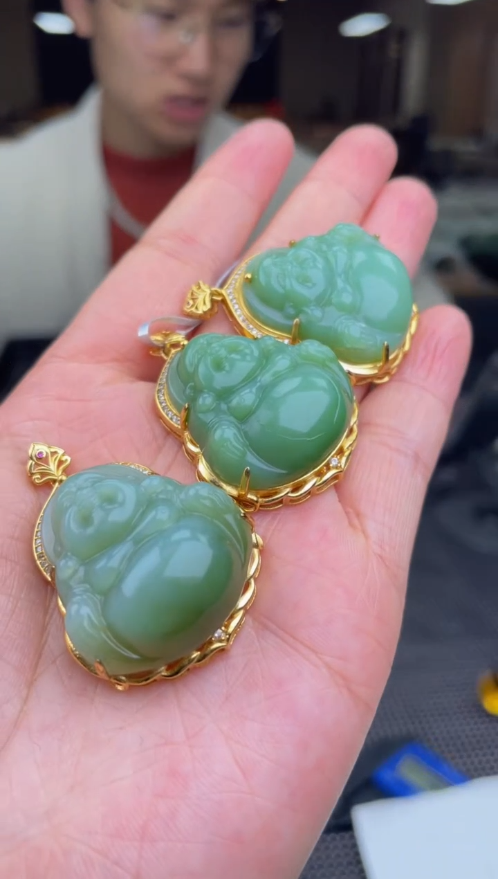 【闪购商品】和田玉颈饰银S925镶嵌天然和田玉多样性发其一