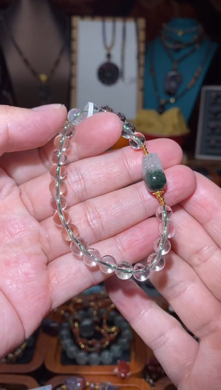 【闪购商品】水晶绿幽灵貔貅手串未镶嵌手串