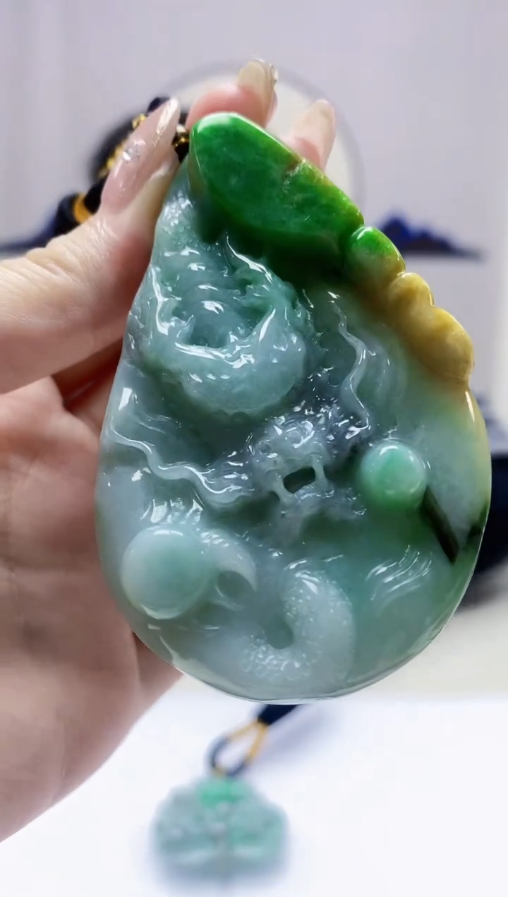 定制翡翠未镶嵌5060jw-毛货挂件23