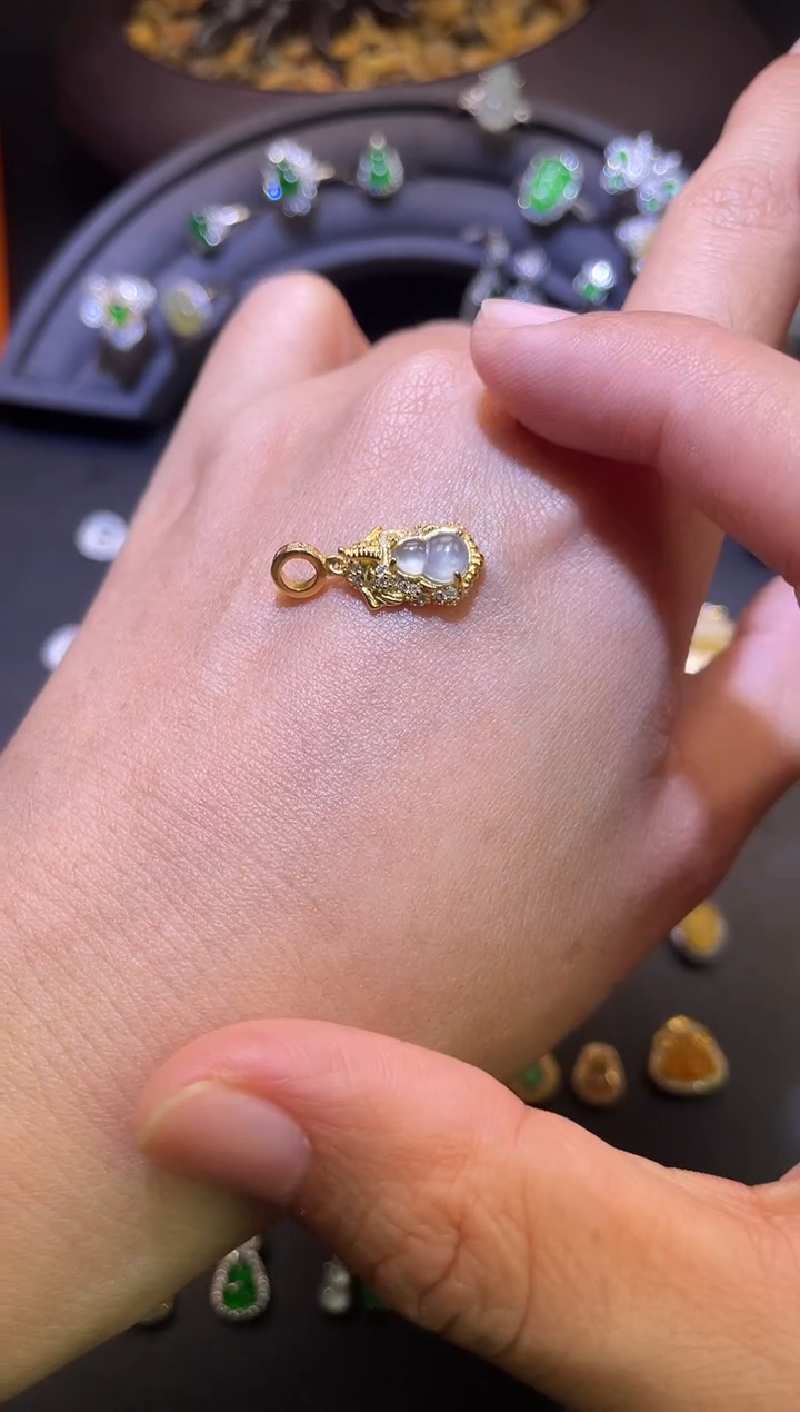 吊坠(不含链)银S925镶嵌翡翠1