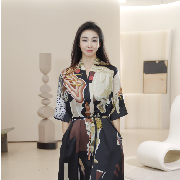 Marisfrolg/玛丝菲尔25春夏新款无袖花稿气质连衣裙A1FZ20346