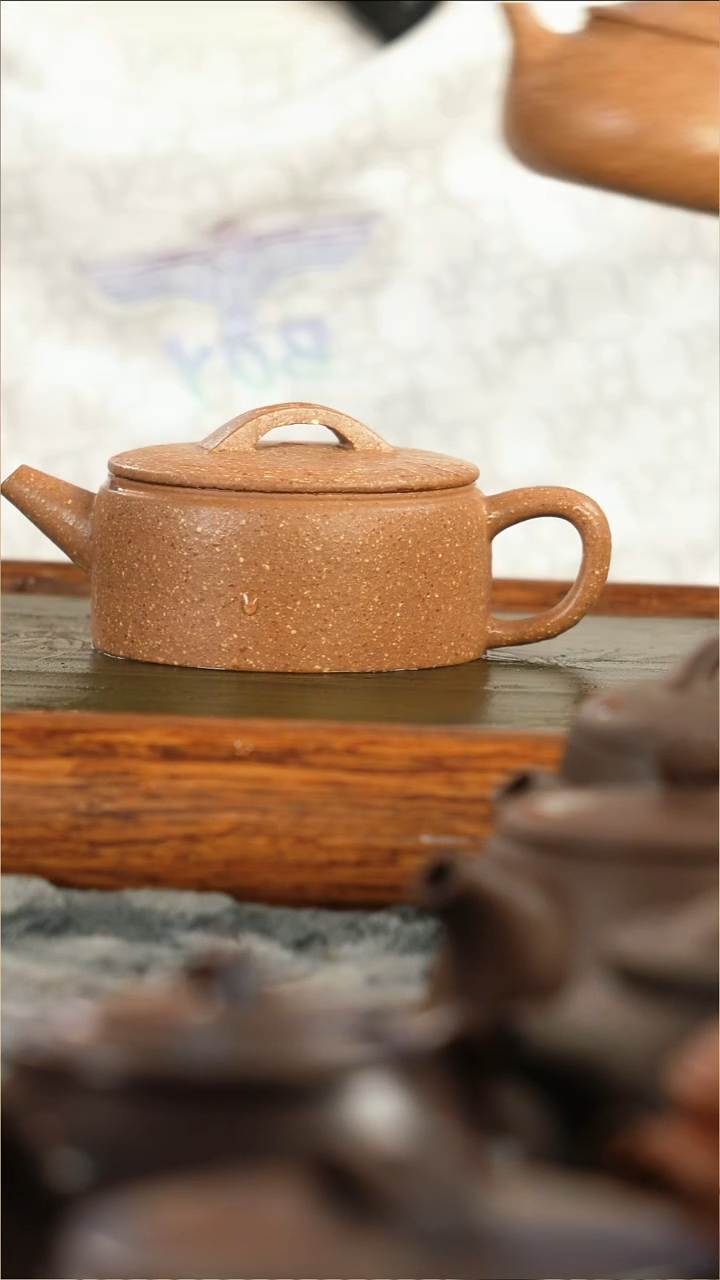 茶壶紫砂五彩段泥粗砂薄胎汉瓦160
