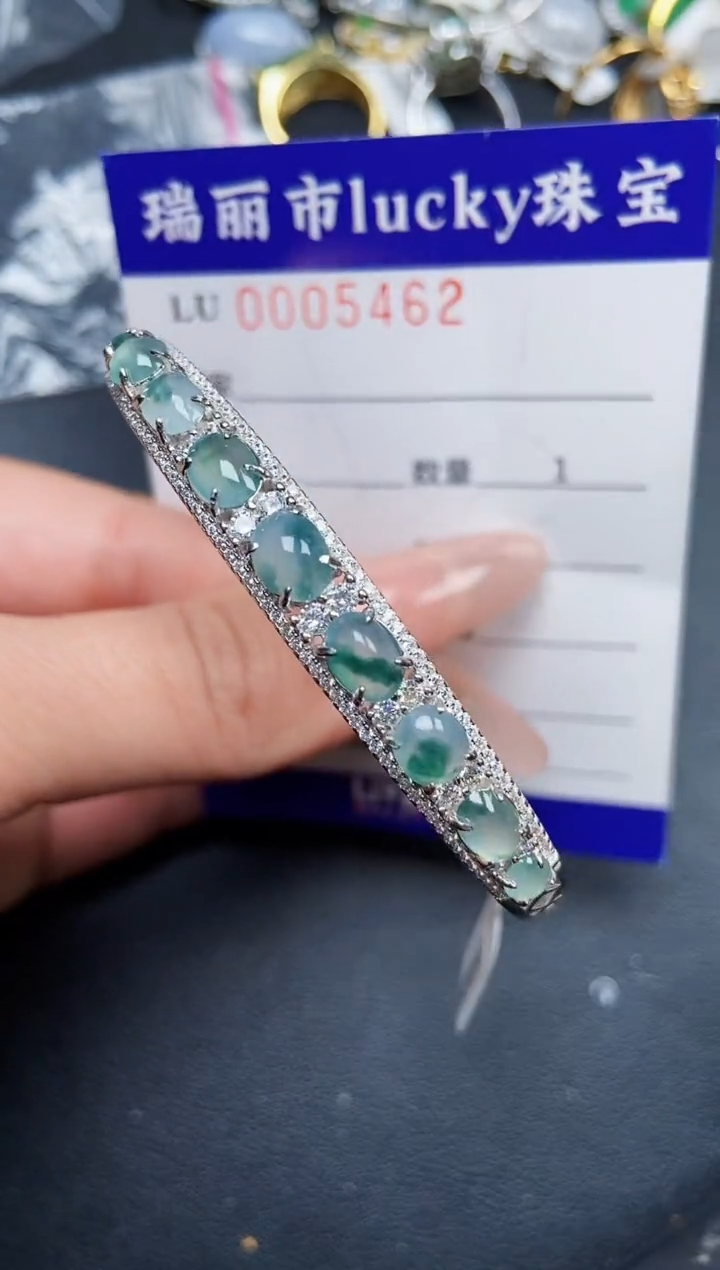 【闪购商品】翡翠颈饰银S925镶嵌5462