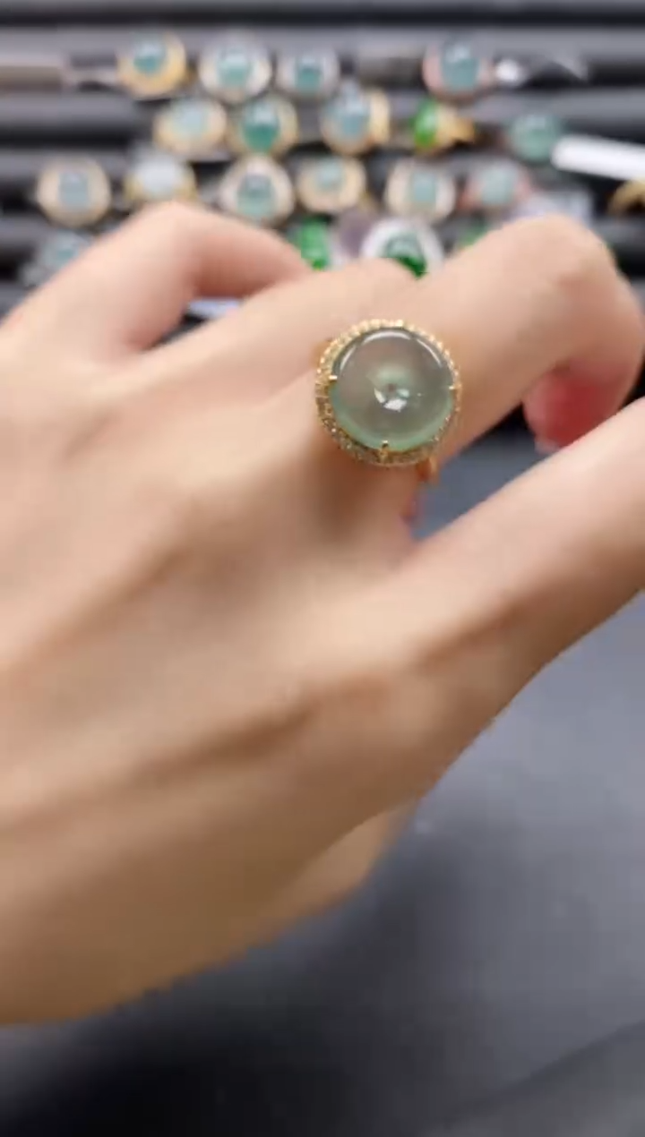 【闪购商品】翡翠戒指银S925镶嵌11111