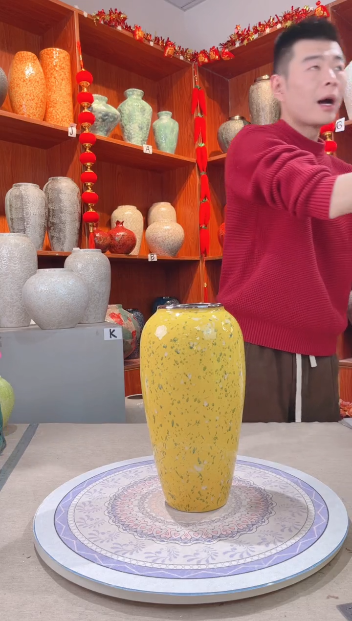 【闪购商品】瓶油菜花 大号  陶瓷花瓶 无花