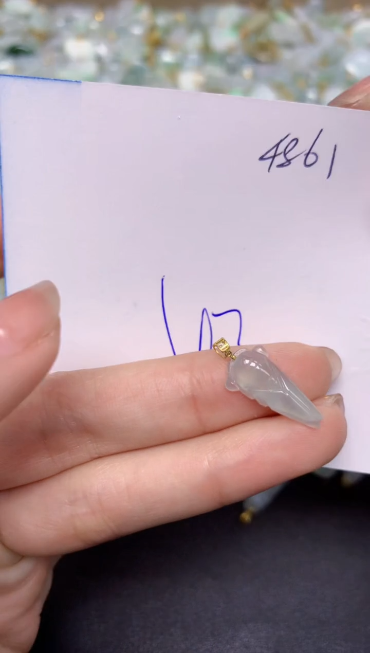 【闪购商品】翡翠颈饰18K金镶嵌天然翡翠A货